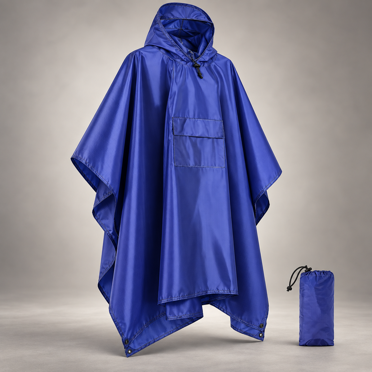 🌧️ Stretch-Fit Adult Rain Poncho — One Size Fits Most, Packs Anywhere