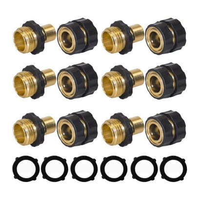 3/4 Inch Garden Hose Quick Connector 4 Sets/bag