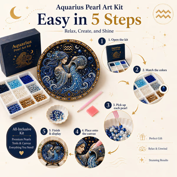🔥Last Day 49% OFF - 12 Zodiac Signs Pearl Art Kit ♈🌙