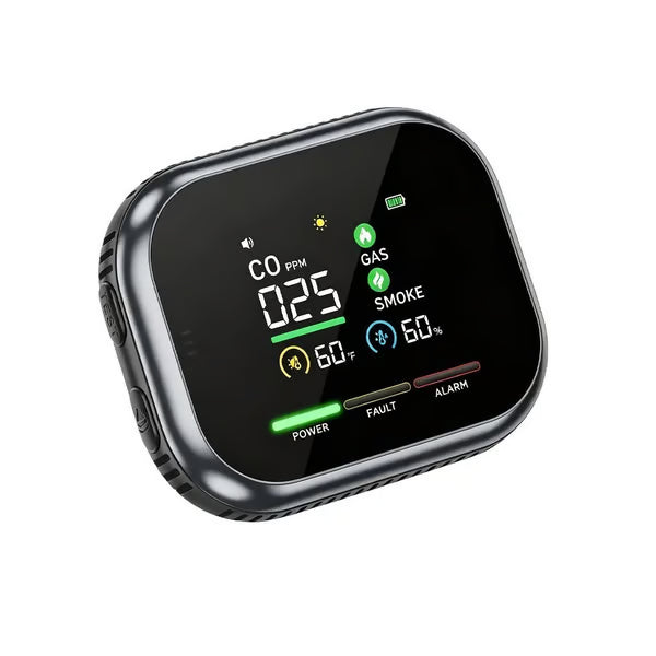 Limited-Time $10 OFF!🚨 6-in-1 Smart Home Safety Detector – CO, Gas, Smoke, Temperature & Humidity Alarm