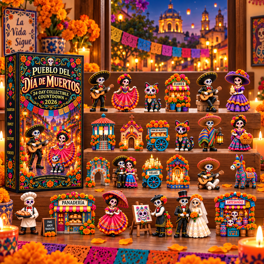 24-Day Day of the Dead Collectible Countdown Calendar with 24 Unique Miniatures