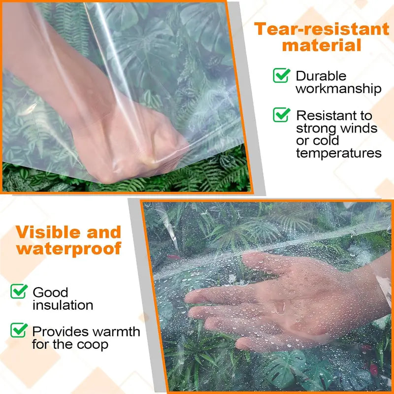 🌧️ Clear Waterproof Tarp – 🏡 Heavy Duty Outdoor Weather Protection Cover