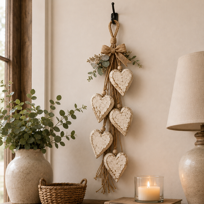🤎 Hanging Heart Wall Decor-Bring Rustic Warmth Into Your Home