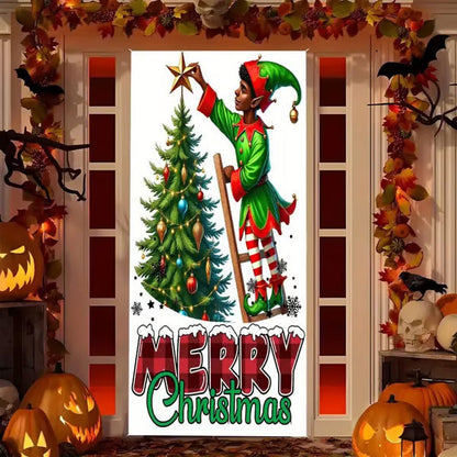 ⏰Christmas Limited Sale 49% OFF!!🎄🎅 Santa Claus Door Cover For Instant Holiday Decor