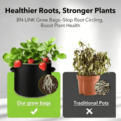 🌱5-Pack 5 Gallon Grow Bags – Heavy Duty Aeration Fabric Pots with Handles for Vegetables, Flowers & Fruits