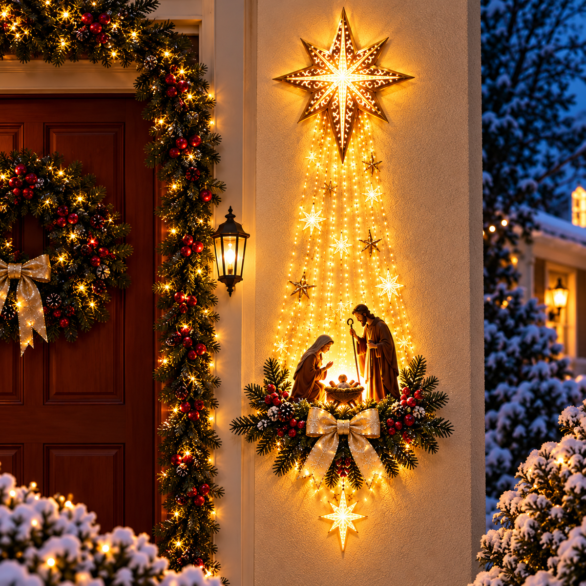 🔥HOT SALE 50% OFF🔥 Bethlehem Star Nativity Wall Light