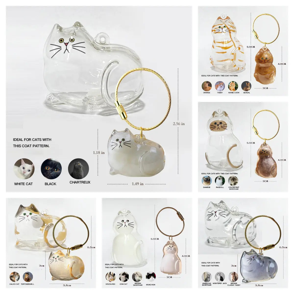 🐱 Cat Fur Memory Charm Keychain & Pendant — Keep Your Fur Baby Close Forever 💫