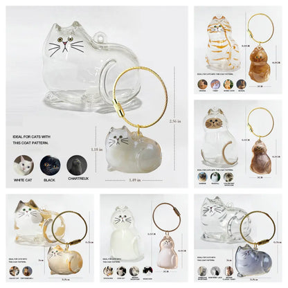 🐱 Cat Fur Memory Charm Keychain & Pendant — Keep Your Fur Baby Close Forever 💫
