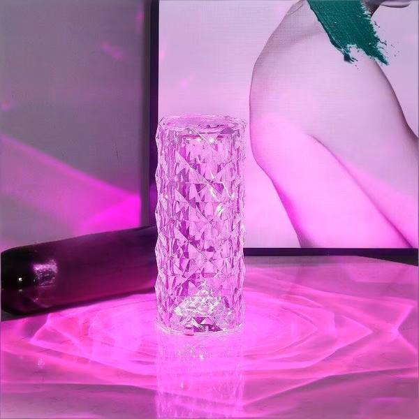 16 Colors Rose Rays Crystal Diamond Table Lamp