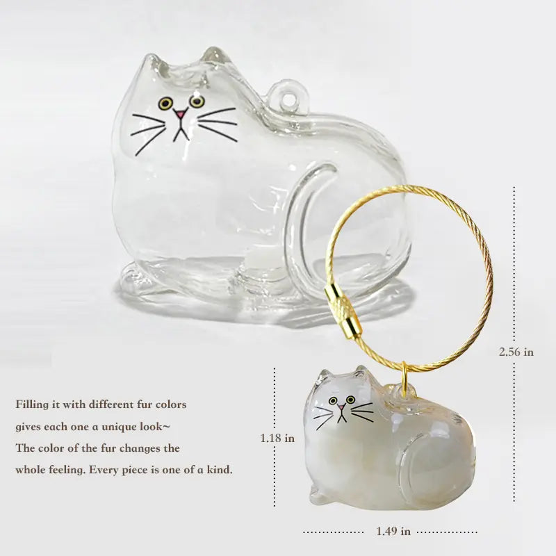🐱 Cat Fur Memory Charm Keychain & Pendant — Keep Your Fur Baby Close Forever 💫