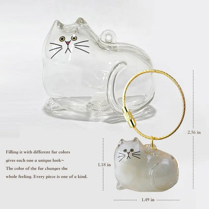 🐱 Cat Fur Memory Charm Keychain & Pendant — Keep Your Fur Baby Close Forever 💫