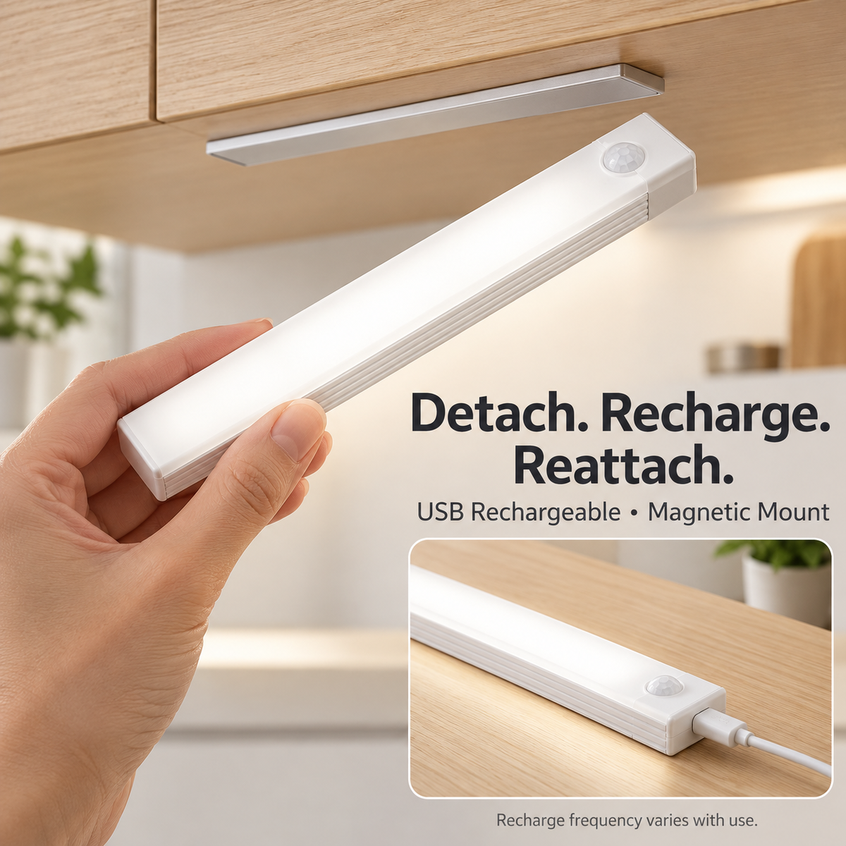 🔥💡 Punch-free Smart Sensor Magnetic Rechargeable LED Lights