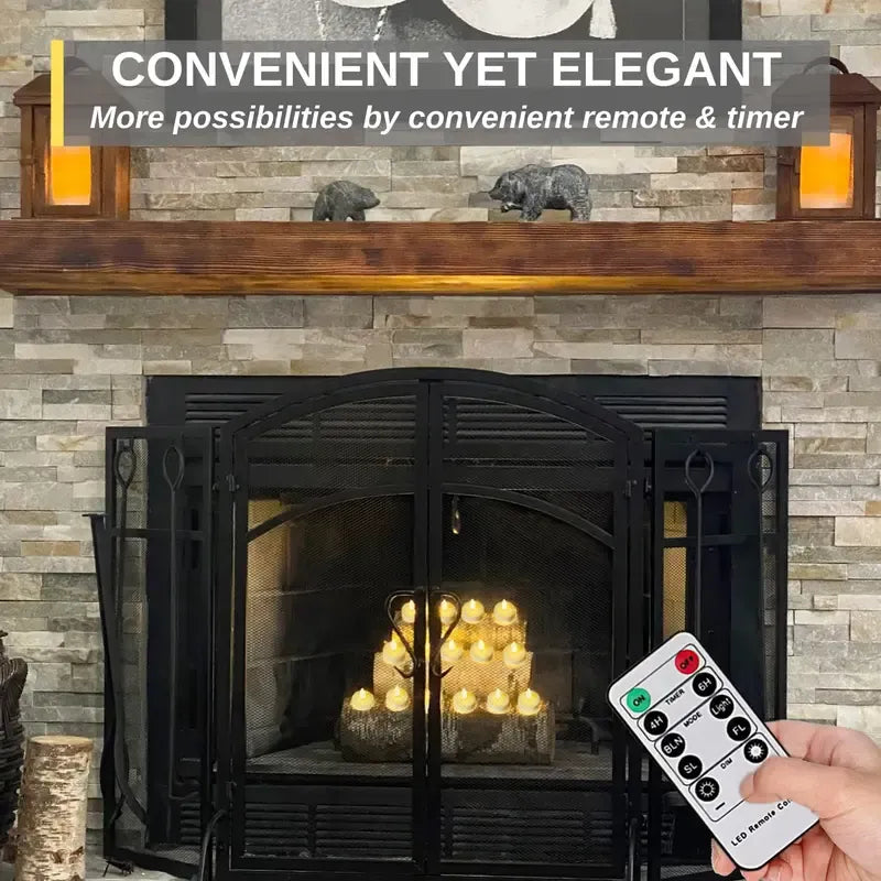 🔥6-Pack Rechargeable Tea Lights – Realistic Flicker & Remote Control