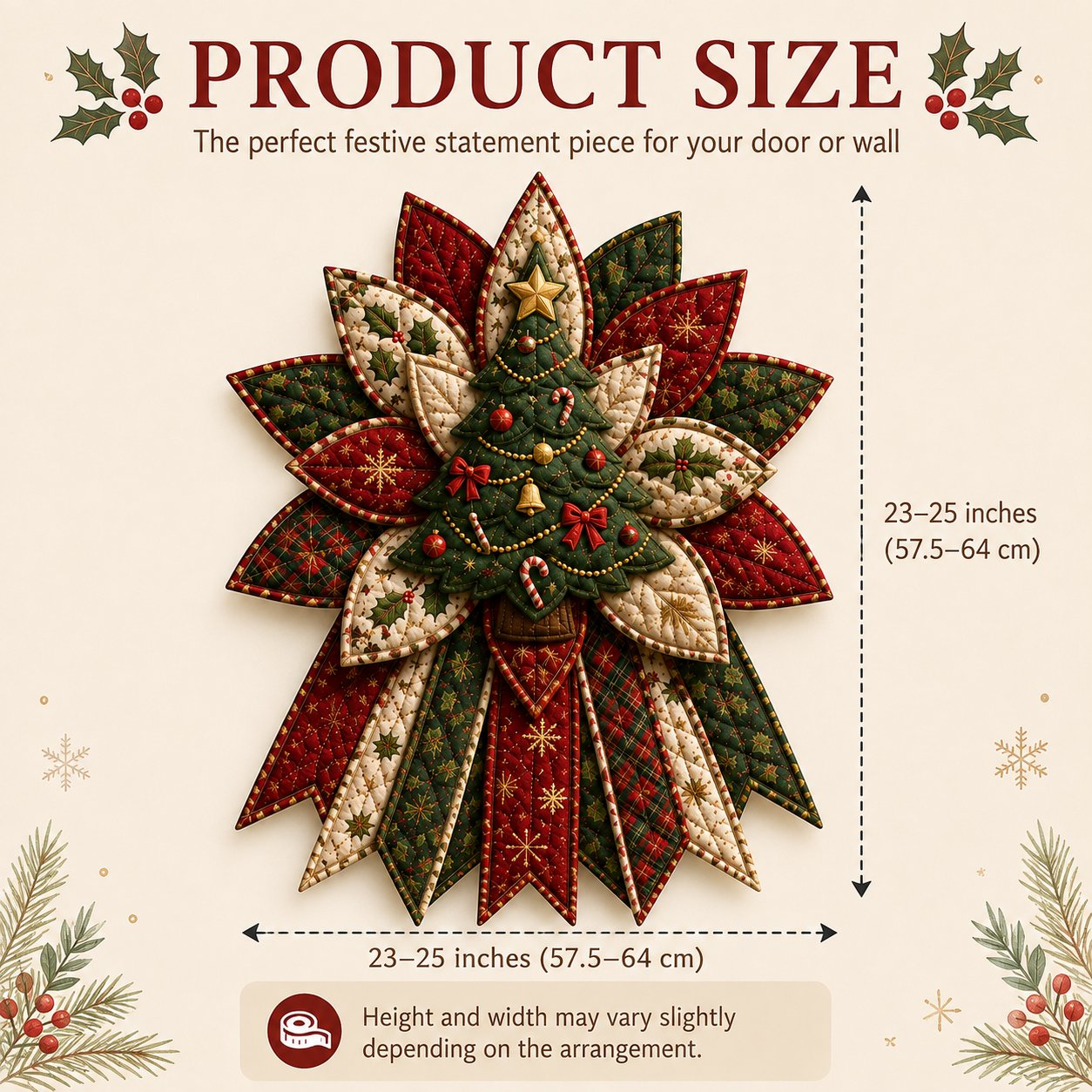🎄Festive Quilted Christmas Door Hanging DIY Sewing Kit