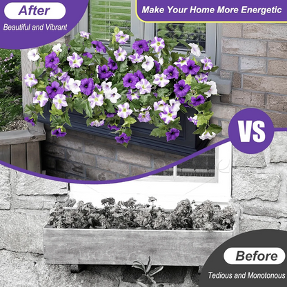 💥Limited stock 🌼 Fade-Proof, UV-Resistant Artificial Petunias – Vibrant, Colorfast Outdoor Flowers for Patio & Garden