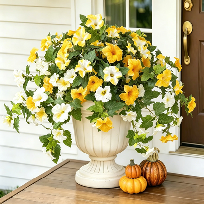 💥Limited stock 🌼 Fade-Proof, UV-Resistant Artificial Petunias – Vibrant, Colorfast Outdoor Flowers for Patio & Garden