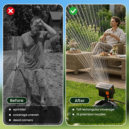itoolmax 16 nozzle oscillating sprinkler advantages