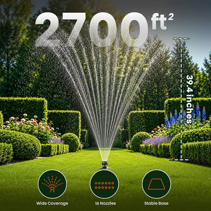 itoolmax 16 nozzle oscillating sprinkler wide coverage