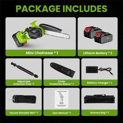 itoolmax 2 in 1 chainsaw with pole saw kit package list