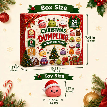 Last Day & Limited stock 🎄 24-Day Christmas Mystery Dumpling Squishy Advent Calendar – 24 Mini Surprises