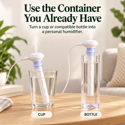 High-End Portable Miniature USB Humidifier with 2 Mist Cottons - 21*5.5cm Mini Aromatherapy Scented Essential Oil Diffuser, Essential Oil Compatible, Fine Gentle Mist, Lightweight, Quiet Operation, Modern Design, Sleep Aid, for Dorms, Commuters