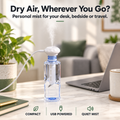 High-End Portable Miniature USB Humidifier with 2 Mist Cottons - 21*5.5cm Mini Aromatherapy Scented Essential Oil Diffuser, Essential Oil Compatible, Fine Gentle Mist, Lightweight, Quiet Operation, Modern Design, Sleep Aid, for Dorms, Commuters
