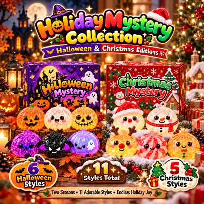 🎄🎃Holiday Mystery Dumpling Squishy – Cute Halloween & Christmas Surprise Collectible Toy