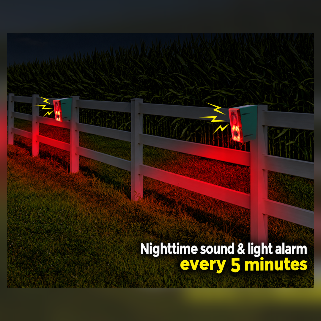 🚨 Wireless Solar Security Alarm – Motion Sensor, 129dB Siren & Strobe Light
