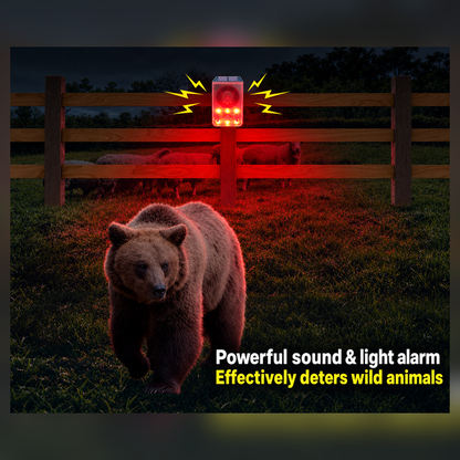 🚨 Wireless Solar Security Alarm – Motion Sensor, 129dB Siren & Strobe Light