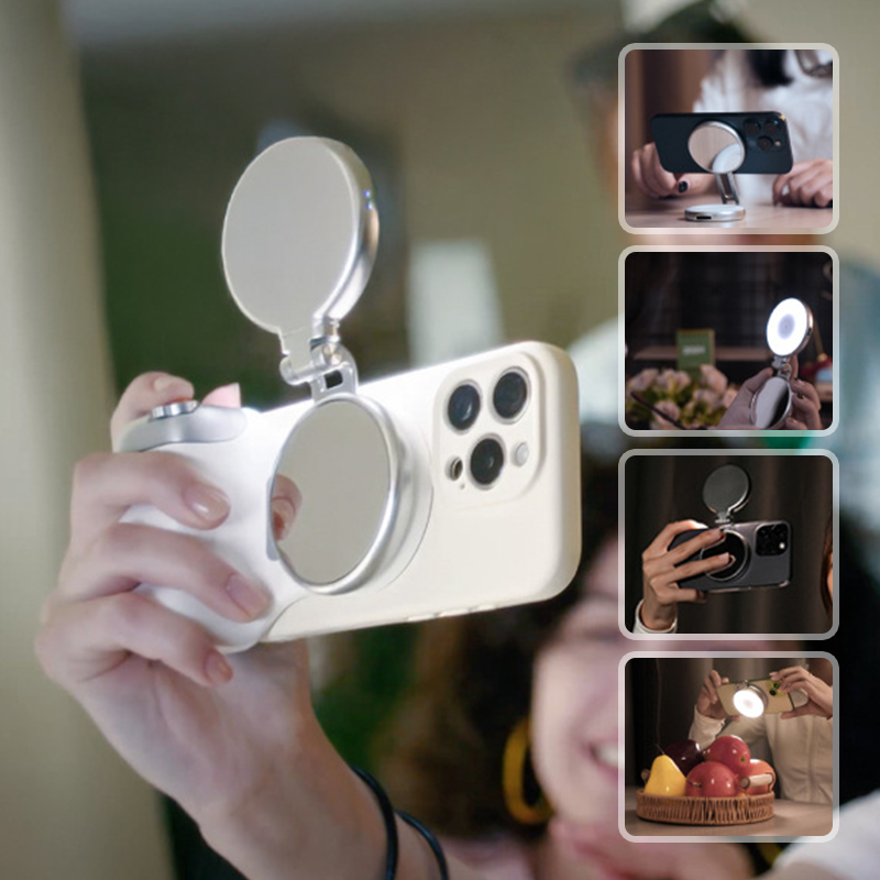 Magnetic phone camera fill light