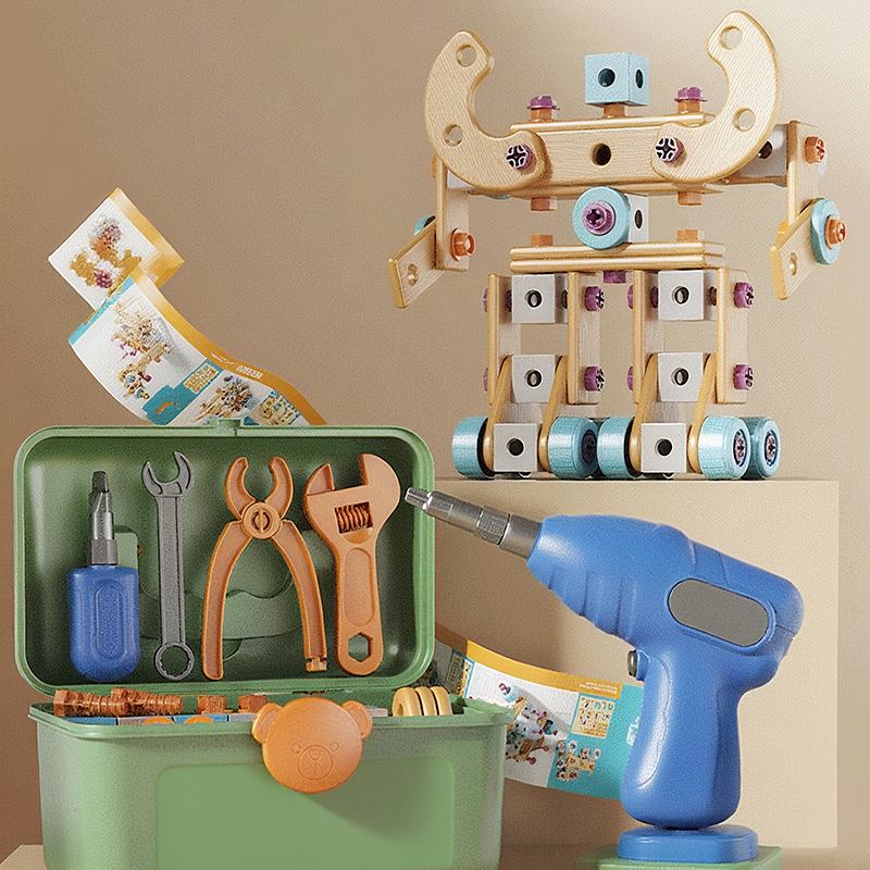 🧰 50% OFF🧩 Children's tool kit, fun DIY, develops children's practical skills🎪🔩