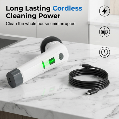 ⏳🔥LIMITED-TIME 50% OFF! ⏰🧹 Electric Cleaning Brush – Rechargeable, 4 interchangeable heads💧✨