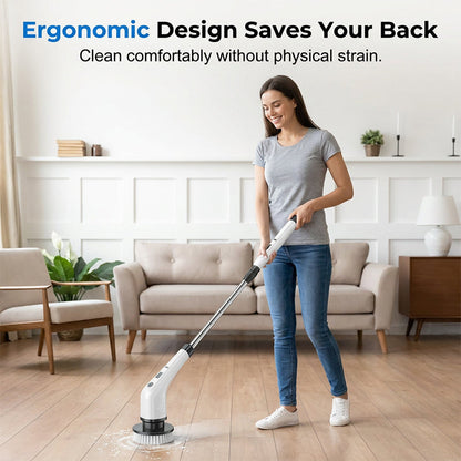 ⏳🔥LIMITED-TIME 50% OFF! ⏰🧹 Electric Cleaning Brush – Rechargeable, 4 interchangeable heads💧✨