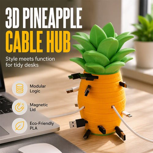📢📢50% OFF !! ⏰Creative Pineapple Desk Cable Organizer