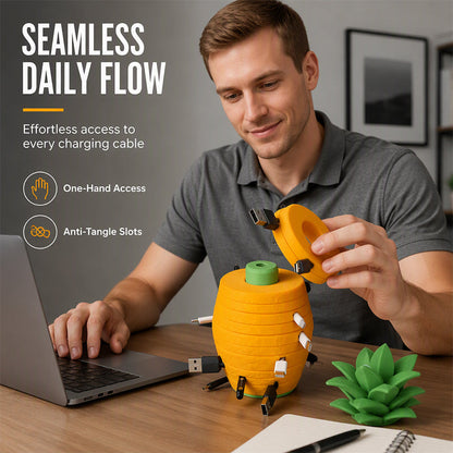 📢📢50% OFF !! ⏰Creative Pineapple Desk Cable Organizer