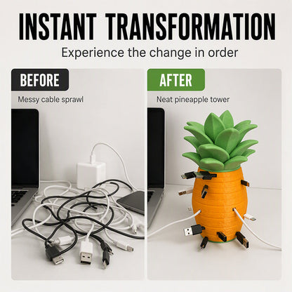 📢📢50% OFF !! ⏰Creative Pineapple Desk Cable Organizer