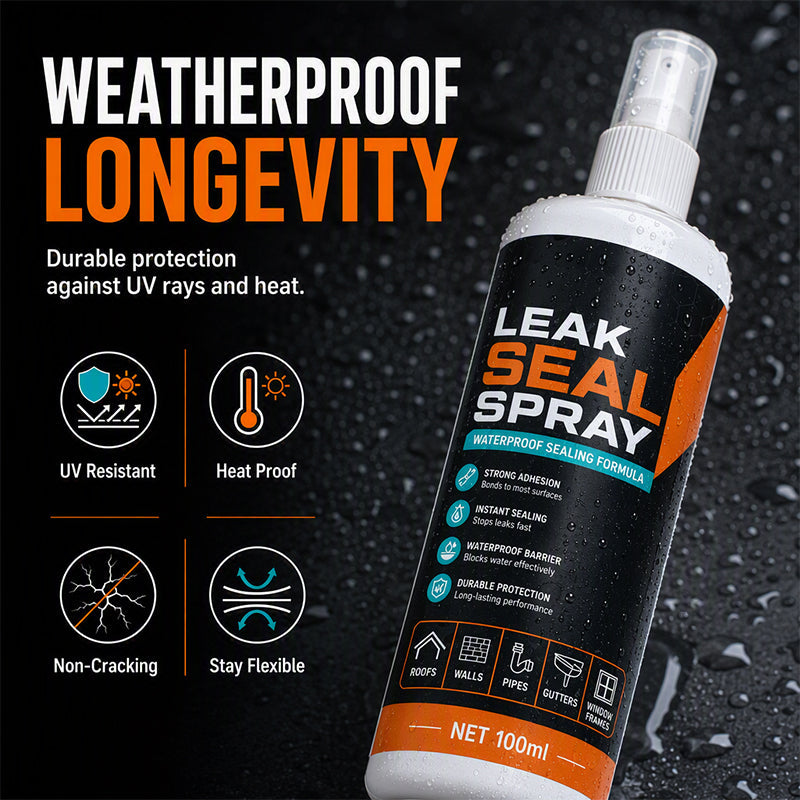 💧Portable Instant Leak Sealant Spray, Strong Adhesion Waterproof Sealing Spray (100ml / 3.38 fl oz)
