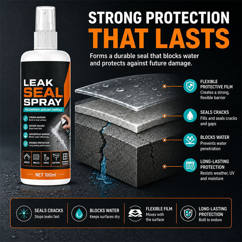 💧Portable Instant Leak Sealant Spray, Strong Adhesion Waterproof Sealing Spray (100ml / 3.38 fl oz)