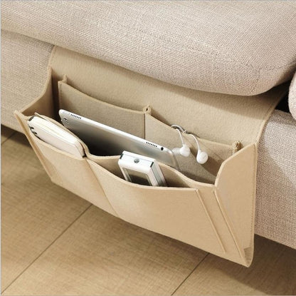 🥳2026 HOT SALE🥳💞50K+ SOLD! 🛏️ Bedside Hanging Storage Bag‑Multi‑Pocket Bed Caddy Organizer, Felt Hanging Pouch for Dorm Bunk Bed Hold Tablet Book Phone Stationery