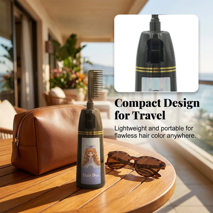 Plant-Based Hair Dye with Built-In Comb