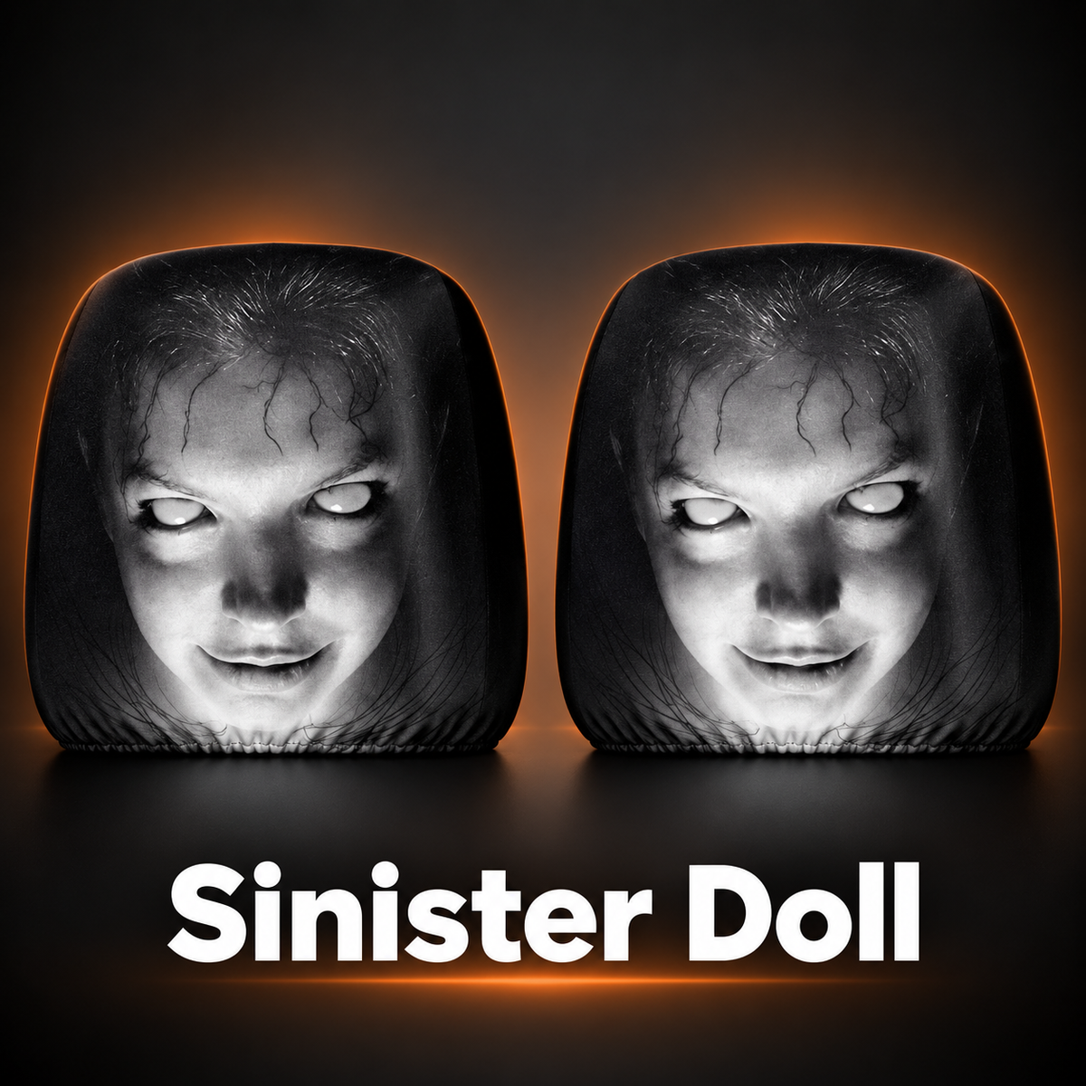 Scary Halloween Car Headrest Covers – 2-Pack