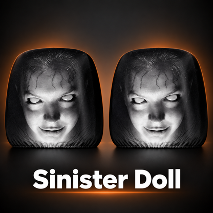 Scary Halloween Car Headrest Covers – 2-Pack