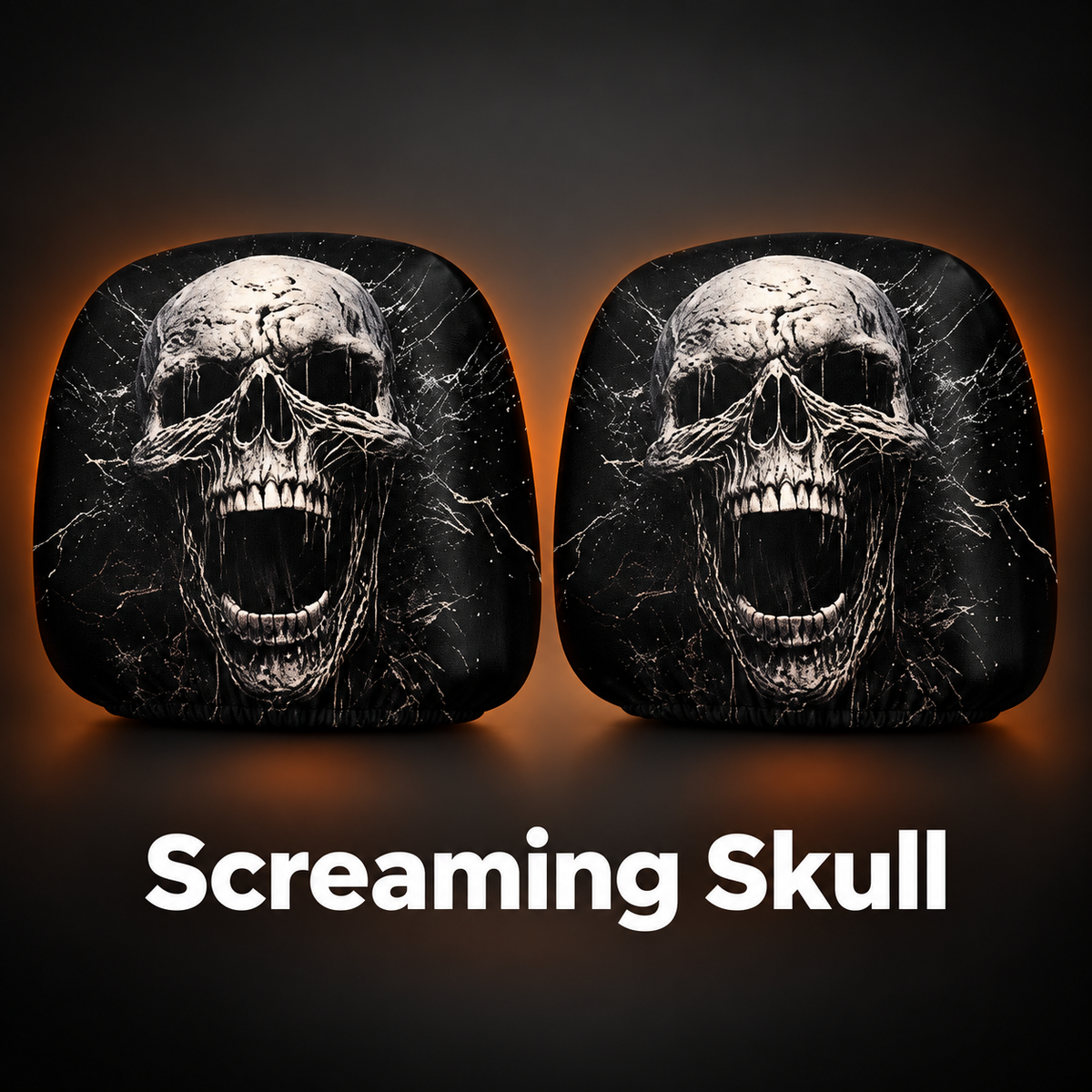 Scary Halloween Car Headrest Covers – 2-Pack